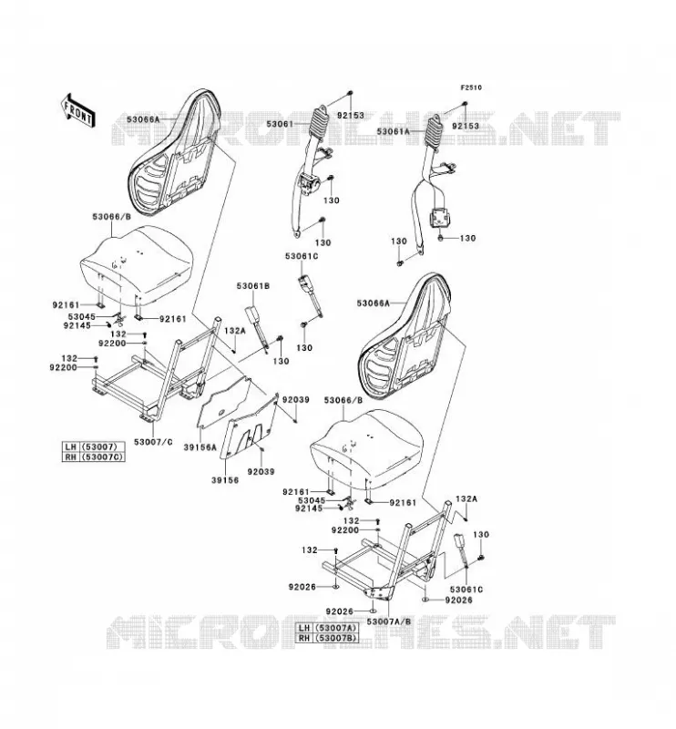 SEAT Kawasaki SSV 750 2012 TERYX 4 750 4X4 EPS LE  KRT750CCF