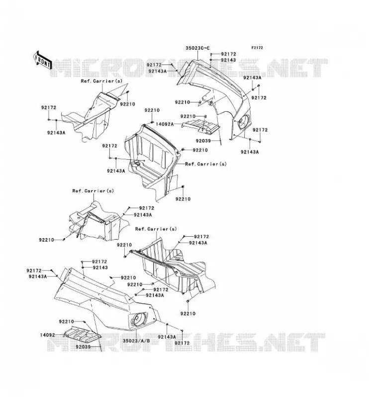 REAR FENDER Kawasaki SSV 750 2012 TERYX 4 750 4X4 EPS LE  KRT750CCF