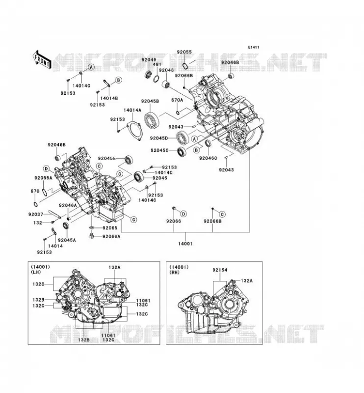 CRANKCASE(S) Kawasaki SSV 750 2013 TERYX 4 750 4X4 EPS LE  KRT750CDF