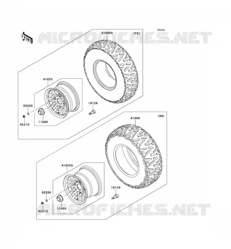 WHEELS - TIRES Kawasaki SSV 750 2013 TERYX 4 750 4X4 EPS LE  KRT750CDF