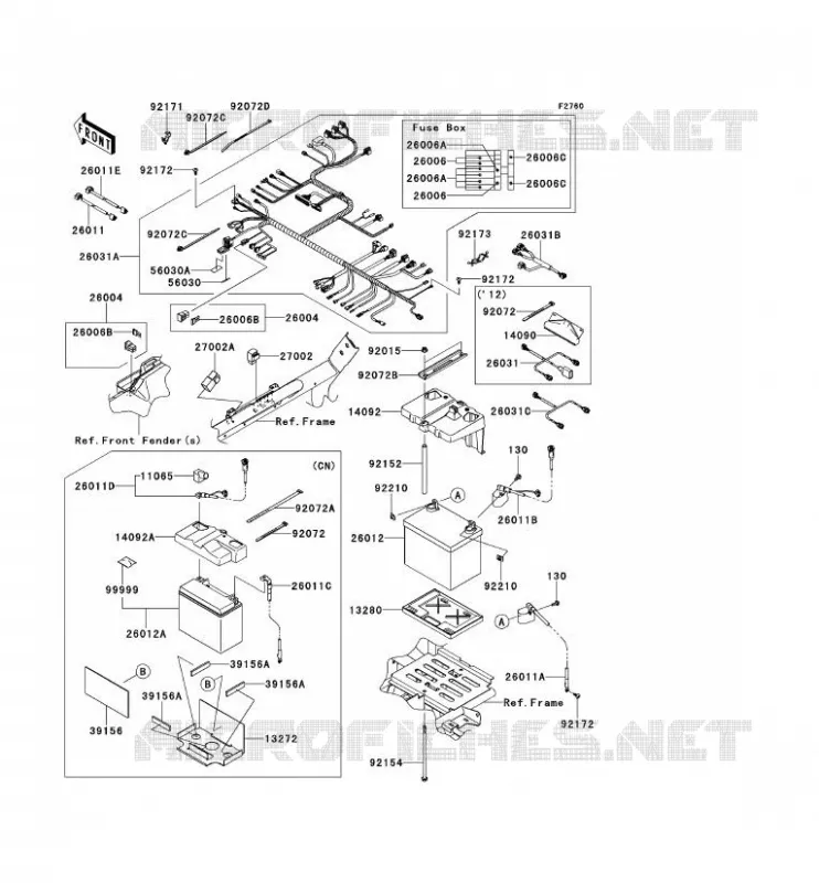 CHASSIS ELECTRICAL EQUIPMENT Kawasaki SSV 750 2013 TERYX 4 750 4X4 EPS LE  KRT750CDF