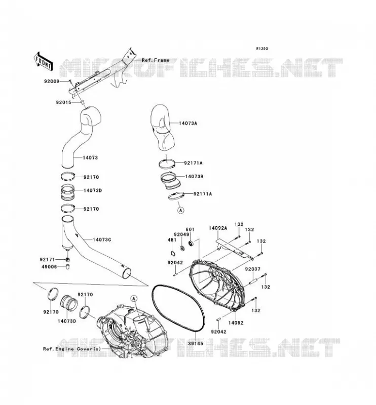 CONVERTER COVER Kawasaki SSV 750 2013 TERYX 4 750 4X4 EPS LE  KRT750CDF