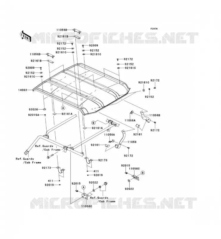 ROOF Kawasaki SSV 750 2013 TERYX 4 750 4X4 EPS LE  KRT750CDF
