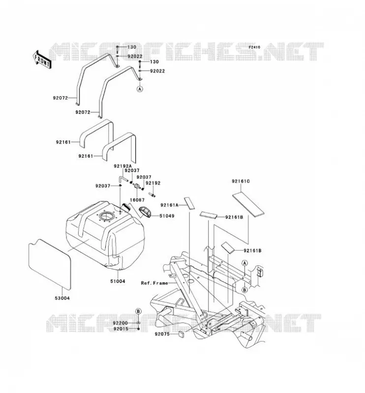 FUEL TANK Kawasaki SSV 750 2012 TERYX 4 750 4X4 EPS  KRT750DCF