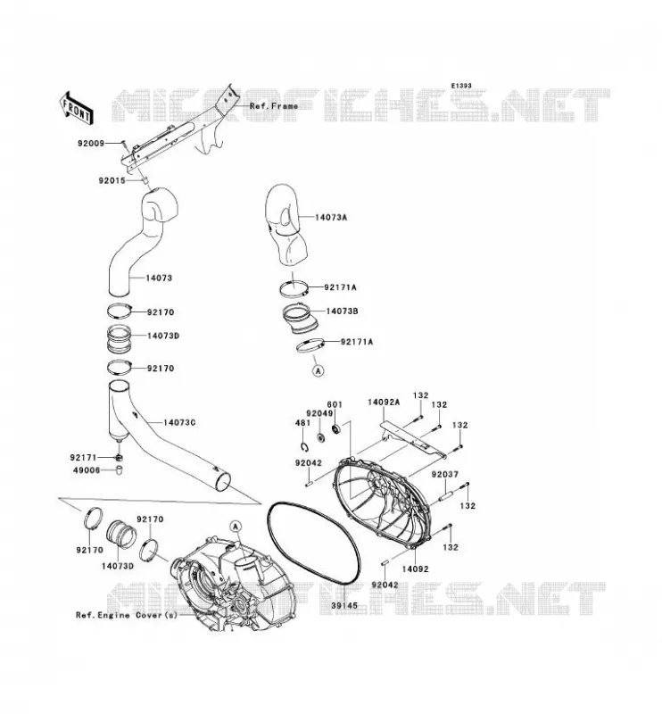 CONVERTER COVER Kawasaki SSV 750 2013 TERYX 4 750 4X4 EPS  KRT750DDF
