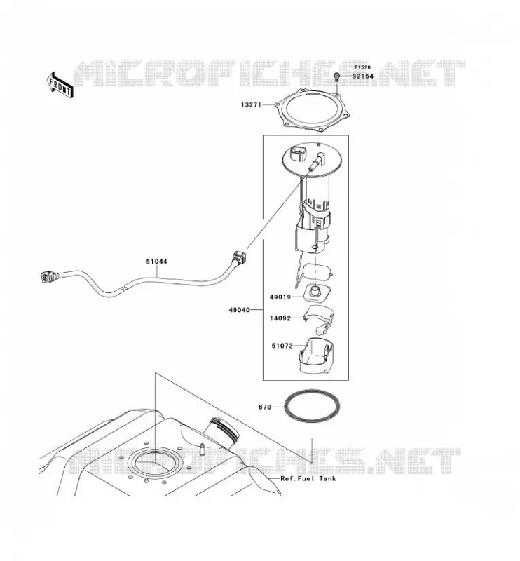 FUEL PUMP Kawasaki SSV 750 2013 TERYX 4 750 4X4 EPS  KRT750DDF