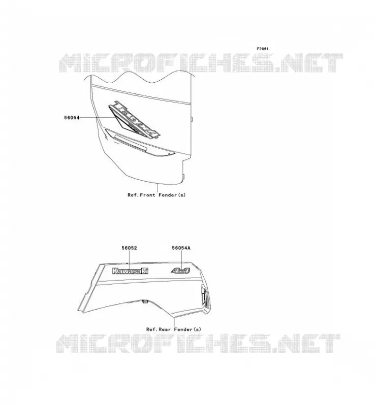 STICKER Kawasaki SSV 750 2013 TERYX 4 750 4X4 EPS  KRT750DDF