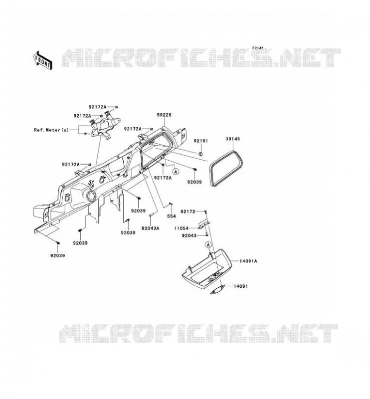 FRONT BOX Kawasaki SSV 800 2014 TERYX 4  KRT800AEF