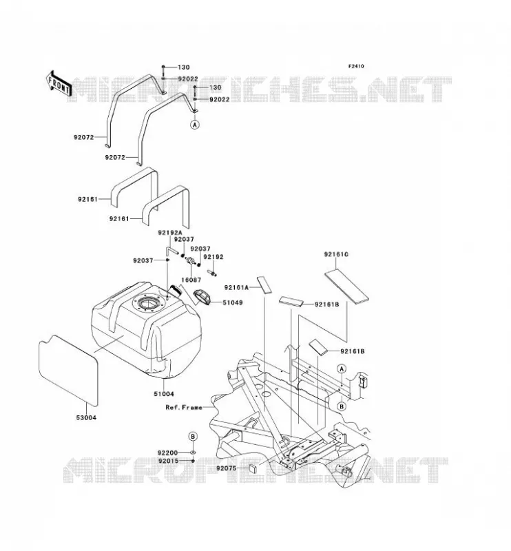 FUEL TANK Kawasaki SSV 800 2014 TERYX 4  KRT800AEF