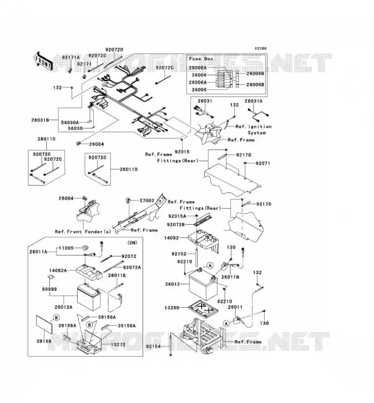 CHASSIS ELECTRICAL EQUIPMENT Kawasaki SSV 800 2014 TERYX 4  KRT800BEF