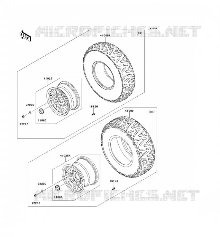 WHEELS - TIRES Kawasaki SSV 800 2014 TERYX 4  KRT800BEF