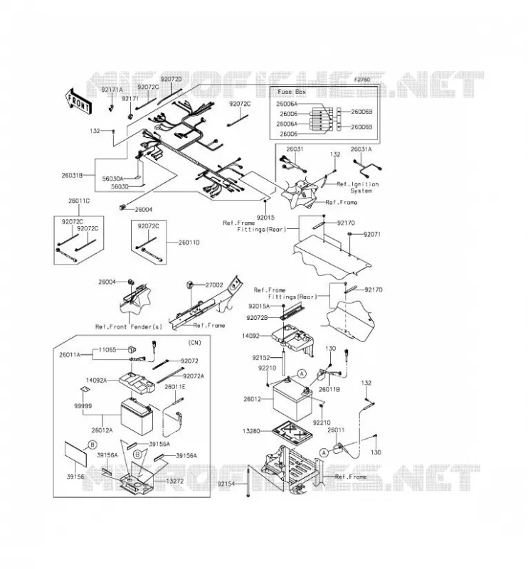 CHASSIS ELECTRICAL EQUIPMENT Kawasaki SSV 800 2015 TERYX 4  KRT800CFF
