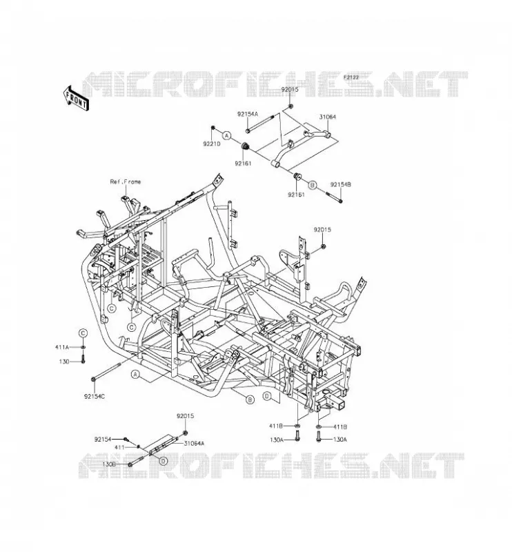 ENGINE MOUNT Kawasaki SSV 800 2015 TERYX 4  KRT800CFF