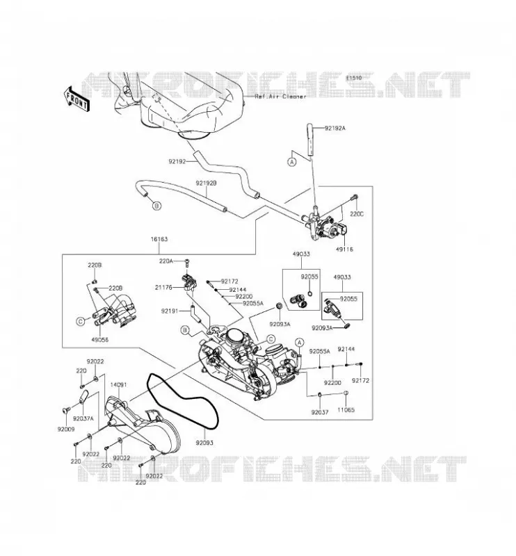 CARBURETOR Kawasaki SSV 800 2015 TERYX 4  KRT800CFF