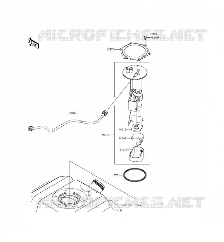 FUEL PUMP Kawasaki SSV 800 2015 TERYX 4  KRT800CFF