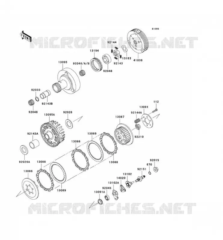 CLUTCH Kawasaki TOUT-TERRAIN 110 2002 KLX110  KLX110-A1