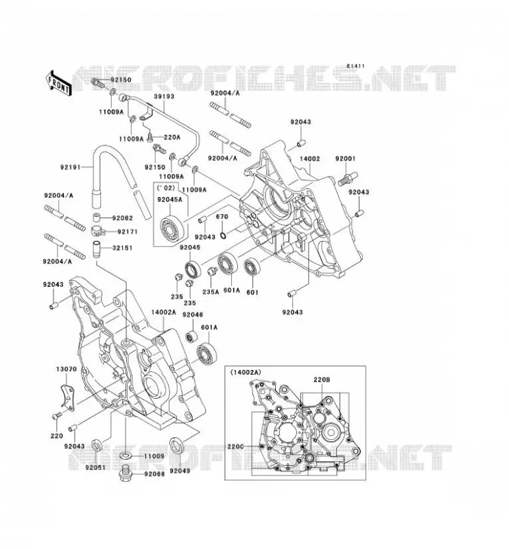 CRANKCASE(S) Kawasaki TOUT-TERRAIN 110 2003 KLX110  KLX110-A2