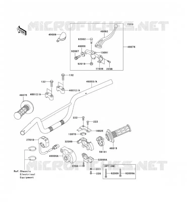 HANDLEBAR Kawasaki TOUT-TERRAIN 110 2004 KLX110  KLX110-A3