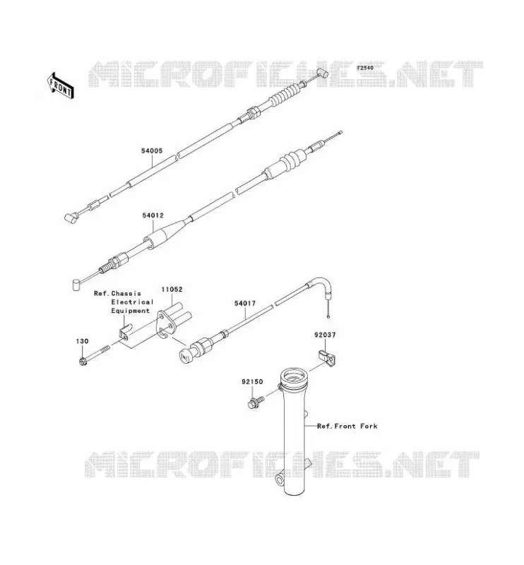 CABLES Kawasaki TOUT-TERRAIN 110 2007 KLX110  KLX110A7F