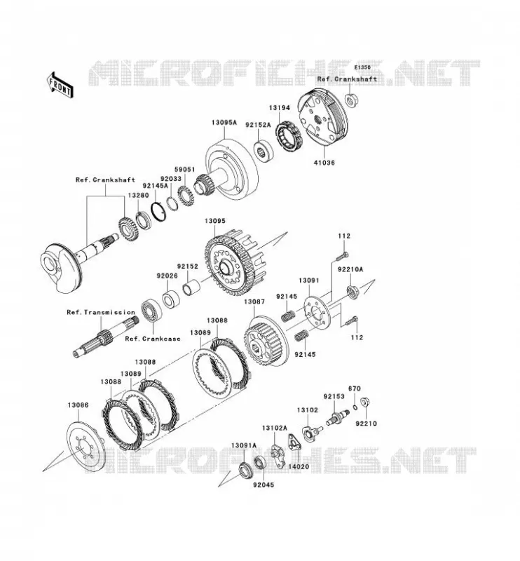 CLUTCH Kawasaki TOUT-TERRAIN 110 2007 KLX110  KLX110A7F