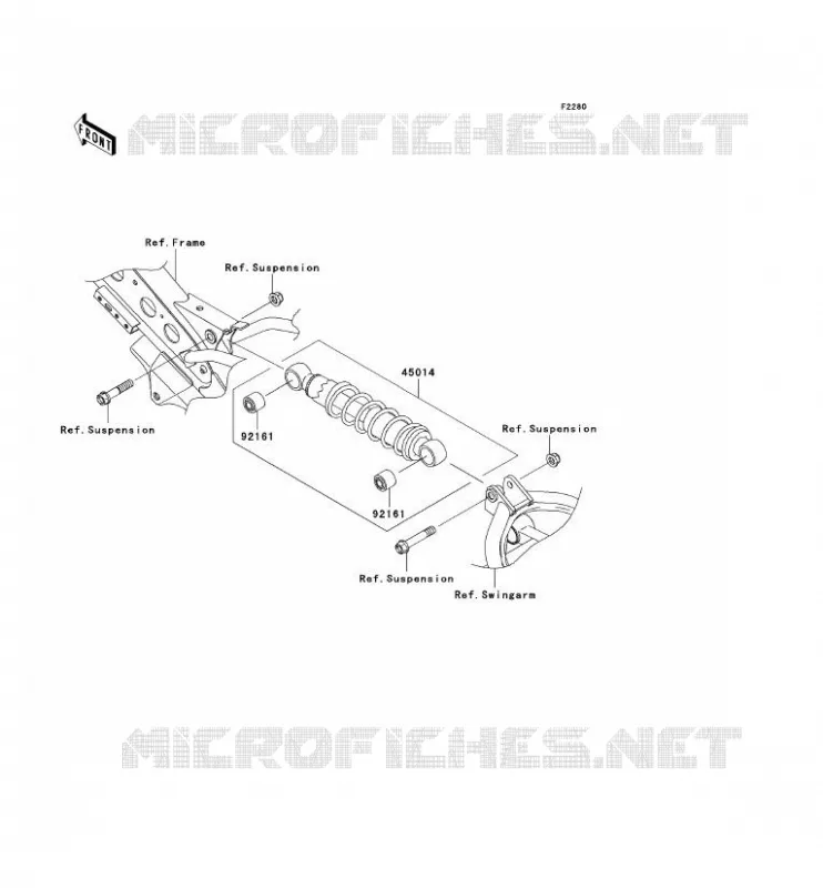 SUSPENSION - SHOCK ABSORBER Kawasaki TOUT-TERRAIN 110 2008 KLX110  KLX110A8F