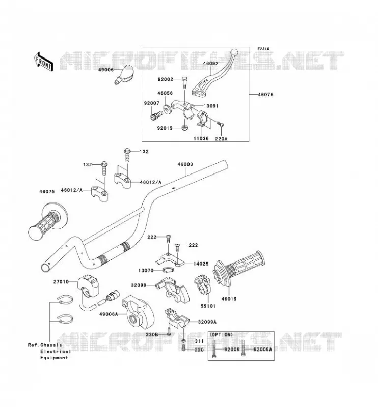 HANDLEBAR Kawasaki TOUT-TERRAIN 110 2009 KLX110  KLX110A9F