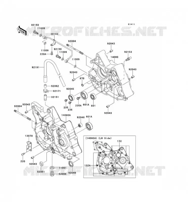 CRANKCASE(S) Kawasaki TOUT-TERRAIN 110 2011 KLX110  KLX110CBF