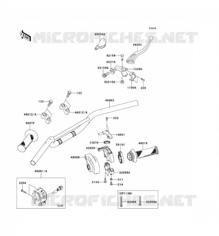 HANDLEBAR Kawasaki TOUT-TERRAIN 110 2011 KLX110  KLX110CBF
