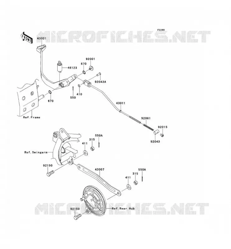 BRAKE PEDAL Kawasaki TOUT-TERRAIN 110 2012 KLX110  KLX110CCF