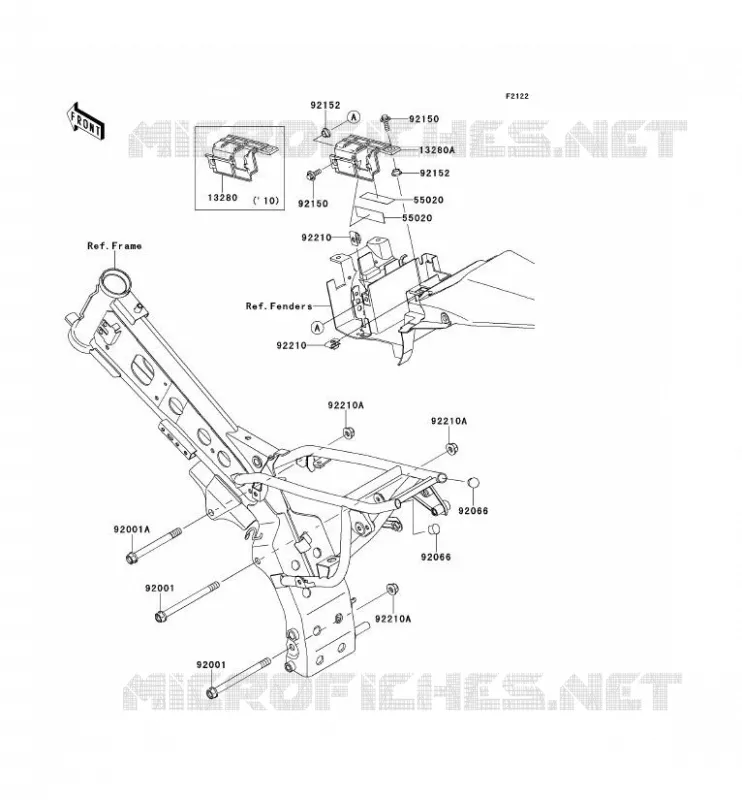 ENGINE MOUNT Kawasaki TOUT-TERRAIN 110 2012 KLX110  KLX110CCF