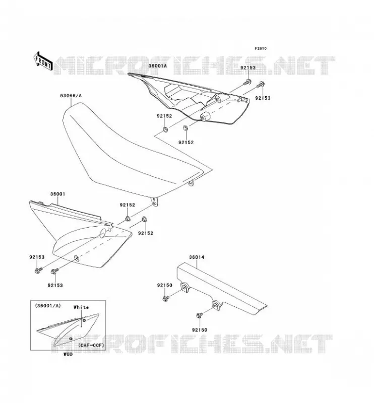 SIDE COVERS - CHAIN COVER Kawasaki TOUT-TERRAIN 110 2012 KLX110  KLX110CCF