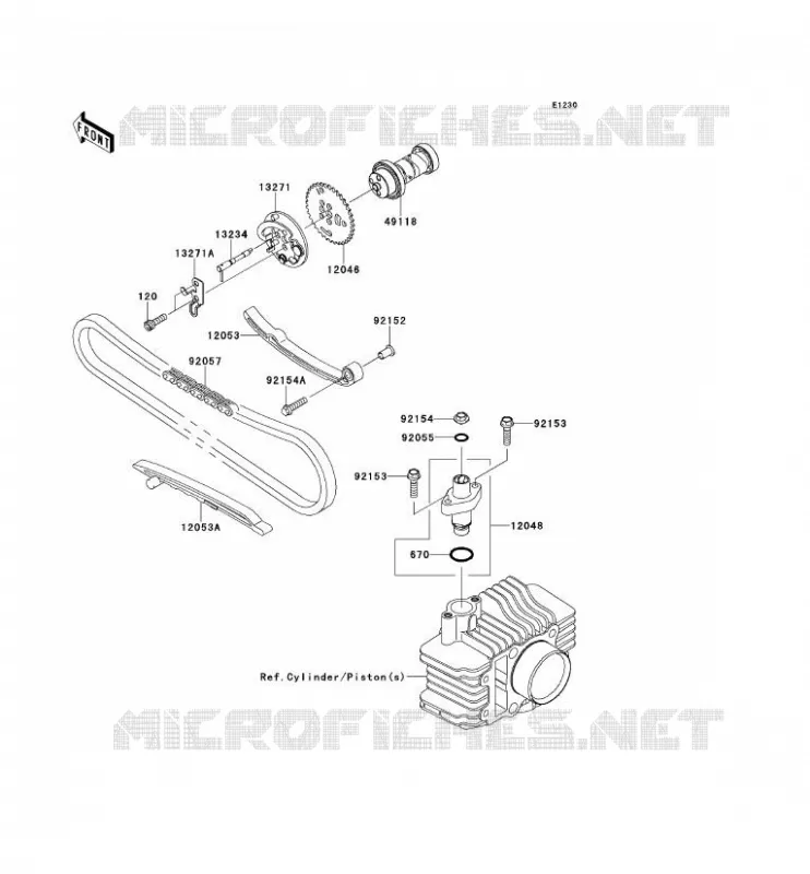 CAMSHAFT - TENSIONER Kawasaki TOUT-TERRAIN 110 2013 KLX110  KLX110CDF