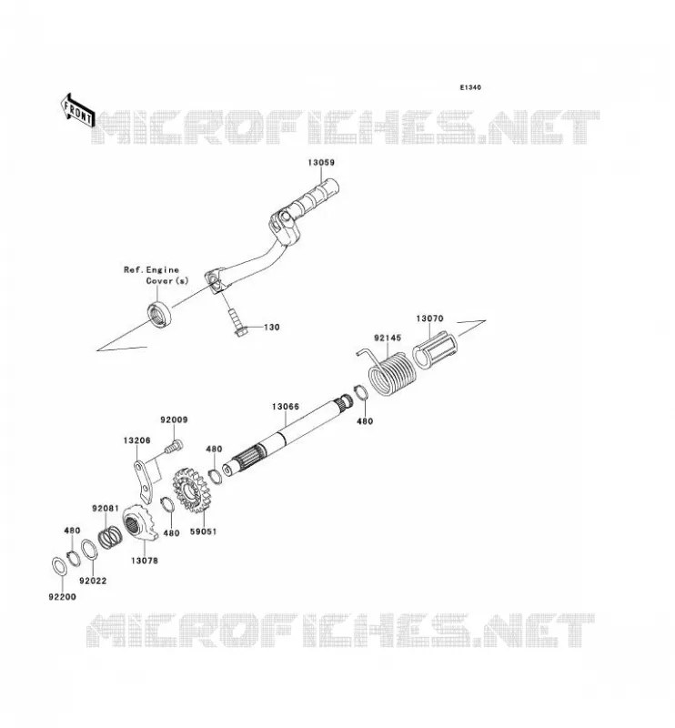 KICK STARTER Kawasaki TOUT-TERRAIN 110 2013 KLX110  KLX110CDF