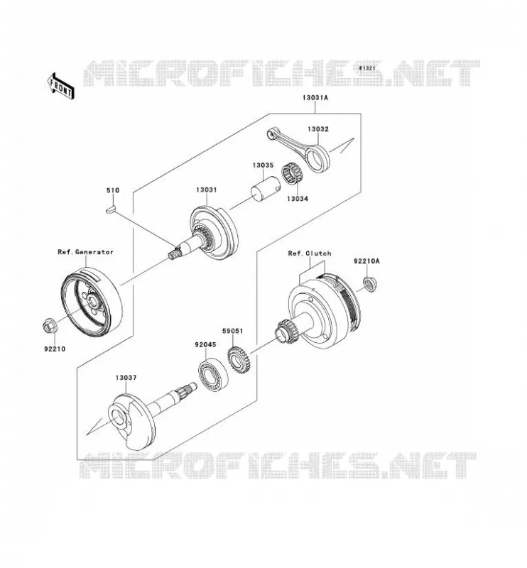 CRANKSHAFT Kawasaki TOUT-TERRAIN 110 2013 KLX110  KLX110CDF