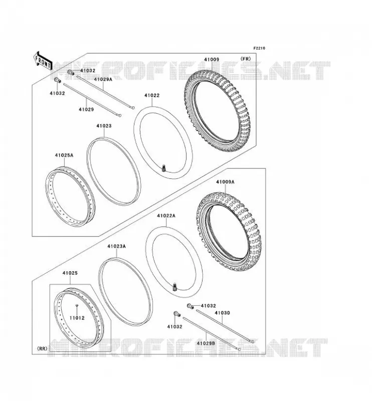 TIRES Kawasaki TOUT-TERRAIN 110 2014 KLX110  KLX110CEF