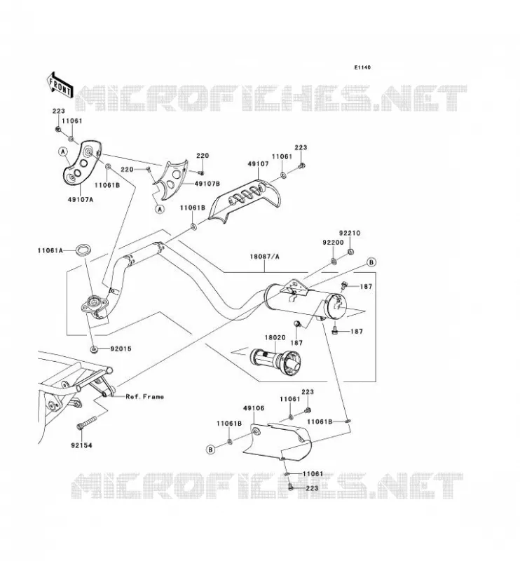 EXHAUST Kawasaki TOUT-TERRAIN 110 2014 KLX110  KLX110CEF