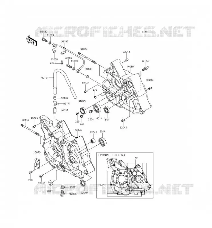 CRANKCASE(S) Kawasaki TOUT-TERRAIN 110 2015 KLX110  KLX110CFF