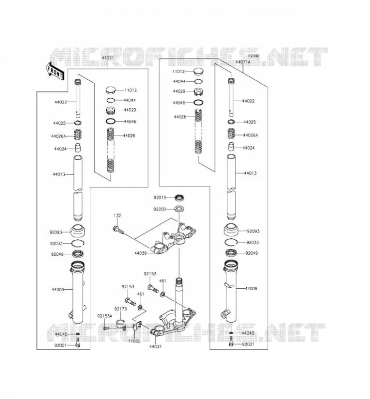 FRONT FORK Kawasaki TOUT-TERRAIN 110 2015 KLX110  KLX110CFF