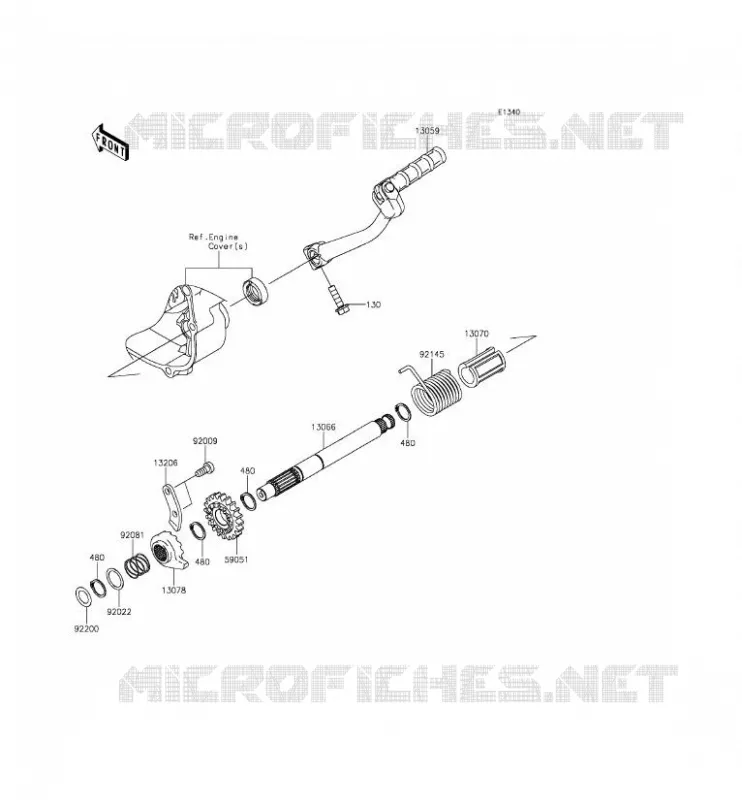 KICK STARTER Kawasaki TOUT-TERRAIN 110 2015 KLX110  KLX110CFF