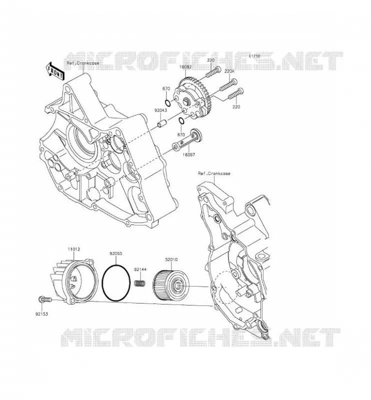 OIL PUMP Kawasaki TOUT-TERRAIN 110 2015 KLX110  KLX110CFF