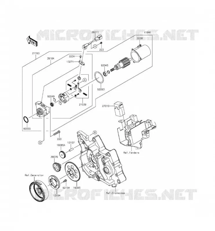 STARTER MOTOR Kawasaki TOUT-TERRAIN 110 2015 KLX110  KLX110CFF