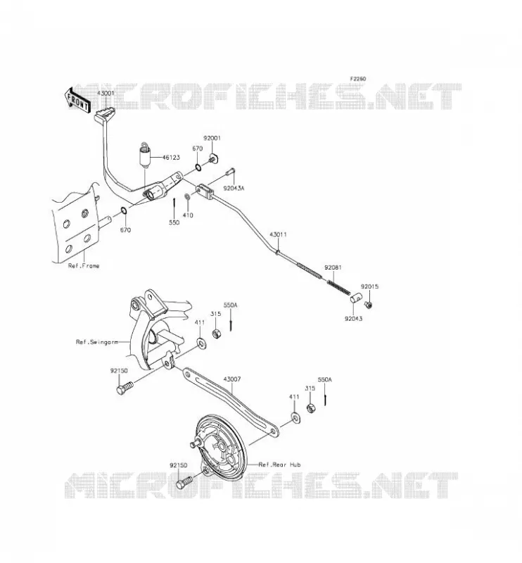BRAKE PEDAL Kawasaki TOUT-TERRAIN 110 2015 KLX110  KLX110CFF