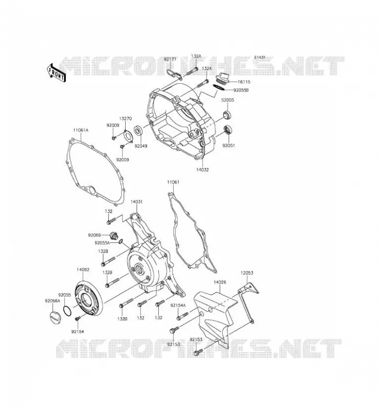 ENGINE COVERS Kawasaki TOUT-TERRAIN 110 2015 KLX110  KLX110CFF