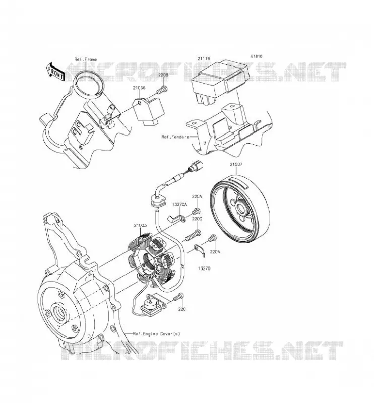 GENERATOR Kawasaki TOUT-TERRAIN 110 2015 KLX110  KLX110CFF