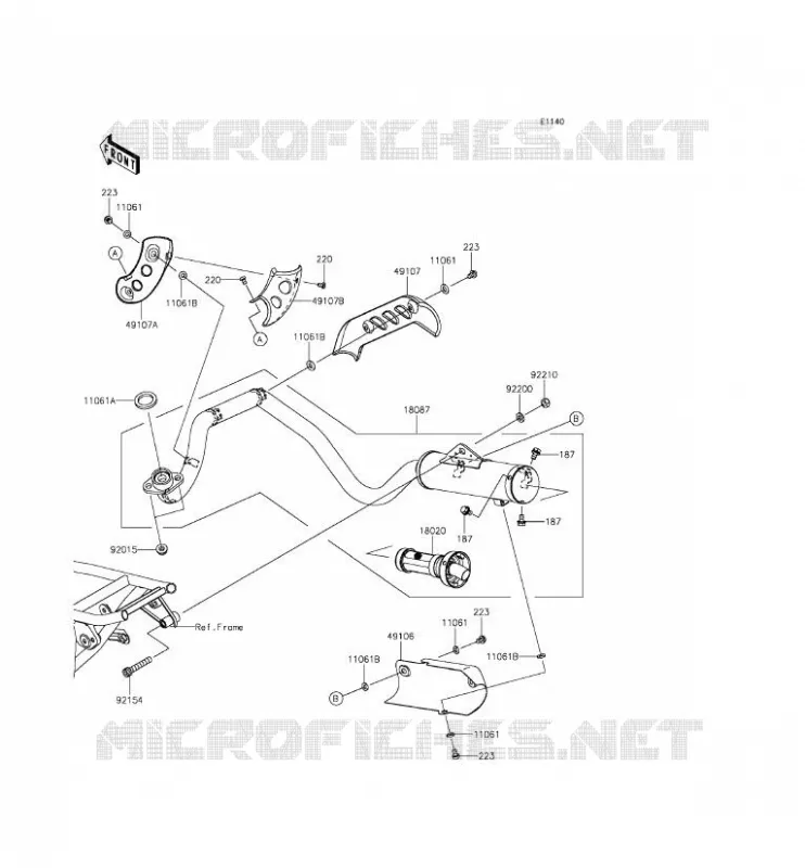 EXHAUST Kawasaki TOUT-TERRAIN 110 2016 KLX110  KLX110CGF