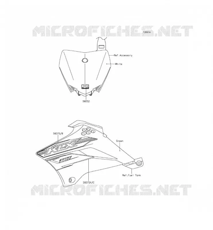 STICKER Kawasaki TOUT-TERRAIN 110 2016 KLX110  KLX110CGF