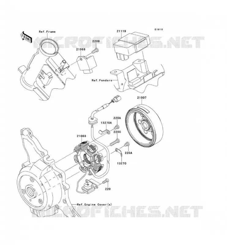 GENERATOR Kawasaki TOUT-TERRAIN 110 2012 KLX110L  KLX110DCF