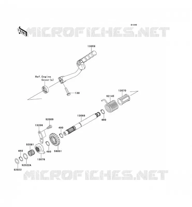 KICK STARTER Kawasaki TOUT-TERRAIN 110 2012 KLX110L  KLX110DCF