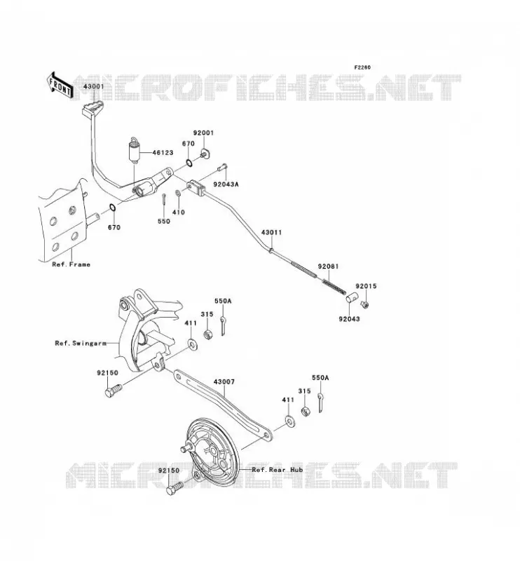 BRAKE PEDAL Kawasaki TOUT-TERRAIN 110 2013 KLX110L  KLX110DDF