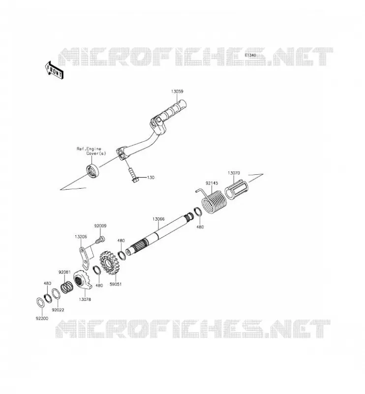KICK STARTER Kawasaki TOUT-TERRAIN 110 2015 KLX110L  KLX110DFF